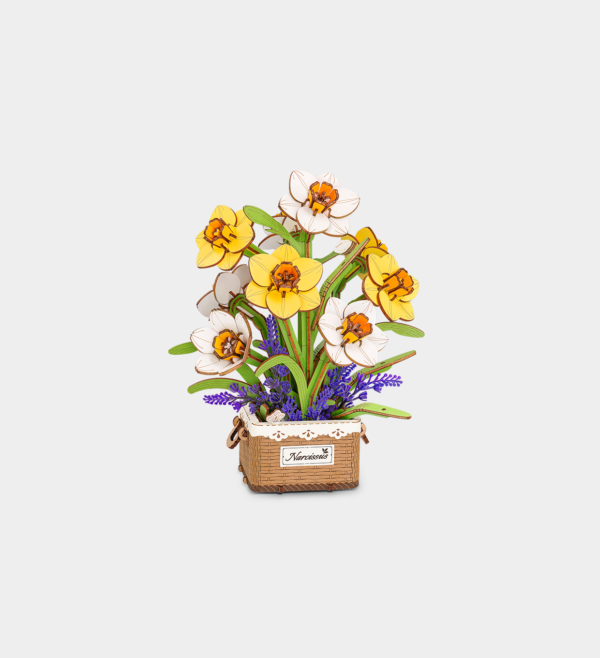 TF002-GREY Rowood Narcissus 3D Wooden Puzzle TF002