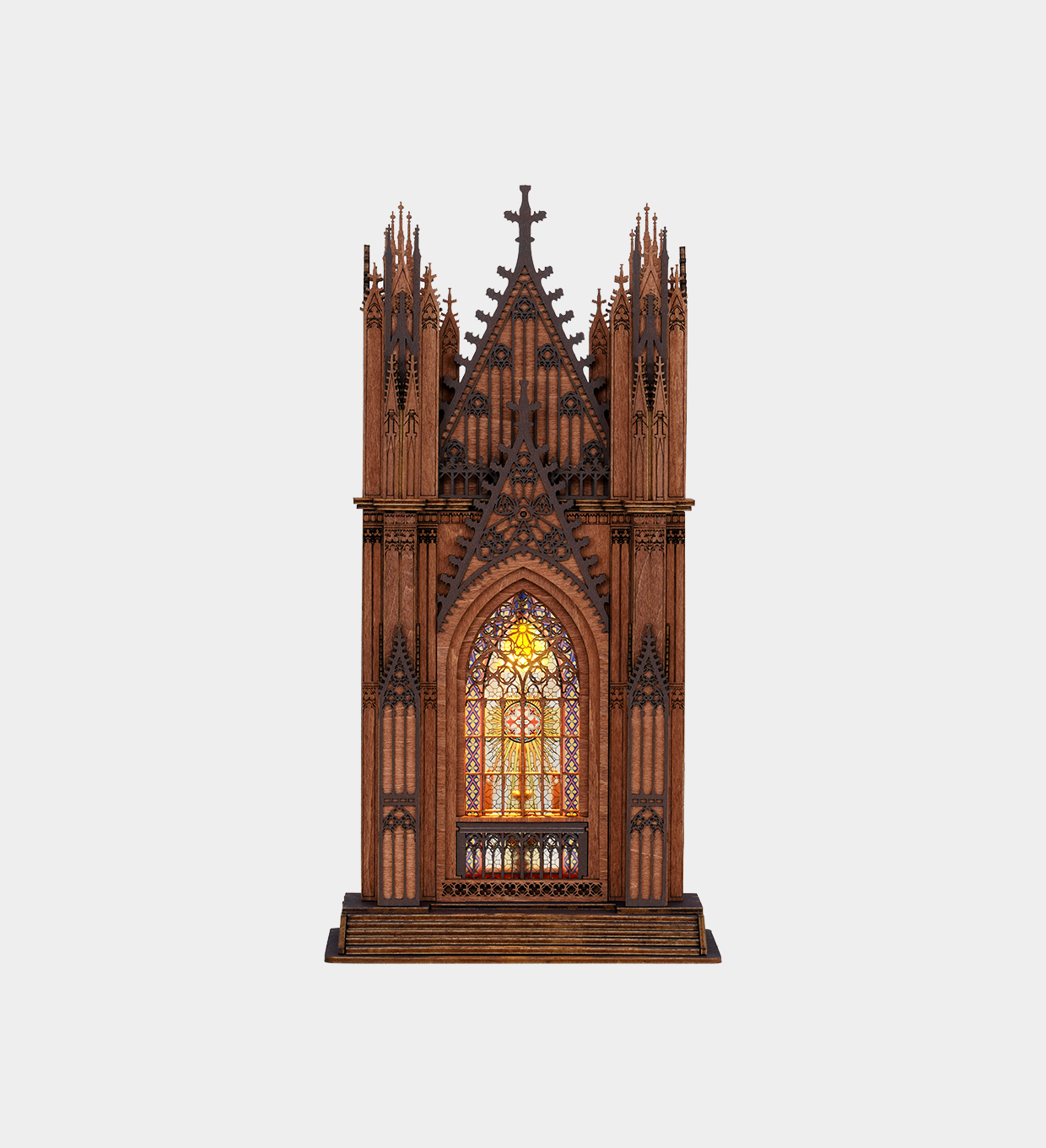 TGA01-GREY Rolife Twin-Tower Cathedral 3D Wooden Puzzle TGA01