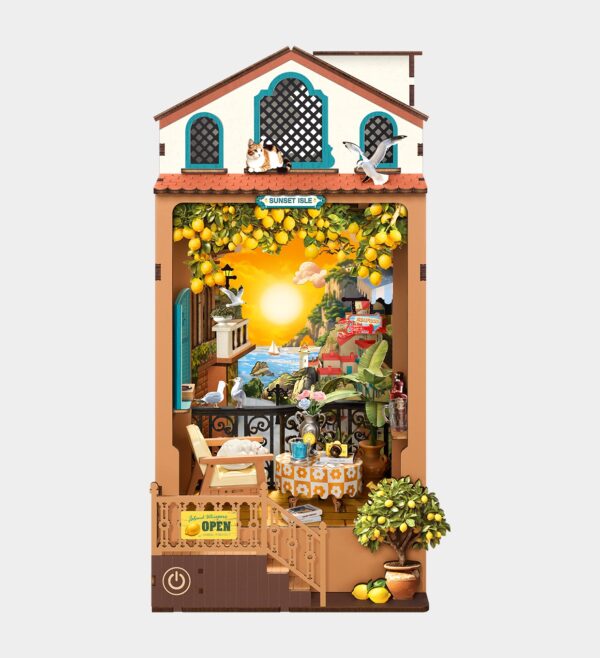 TGB18-GREY Rolife Sunset Isle DIY Book Nook TGB18