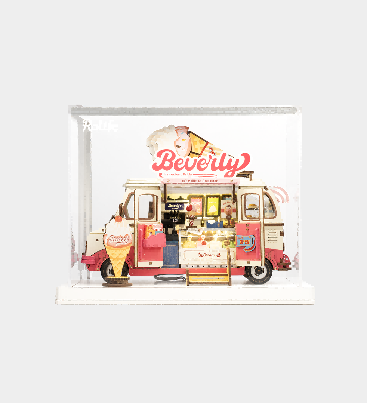 TGS06货架(1) Rolife Beverly's Ice Cream Truck Display Showcase TGS06Z