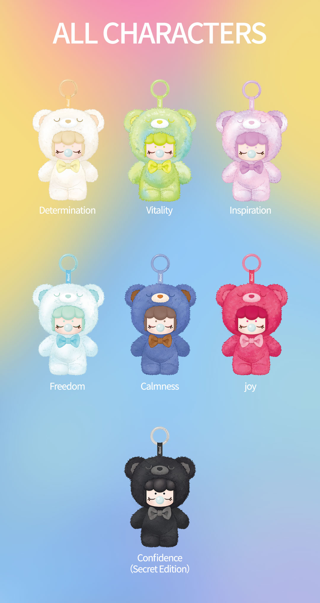 Nanci Bear Inner World Plush Pendant Series