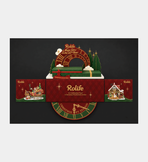 Christmas Tall Cabinet Display Materials