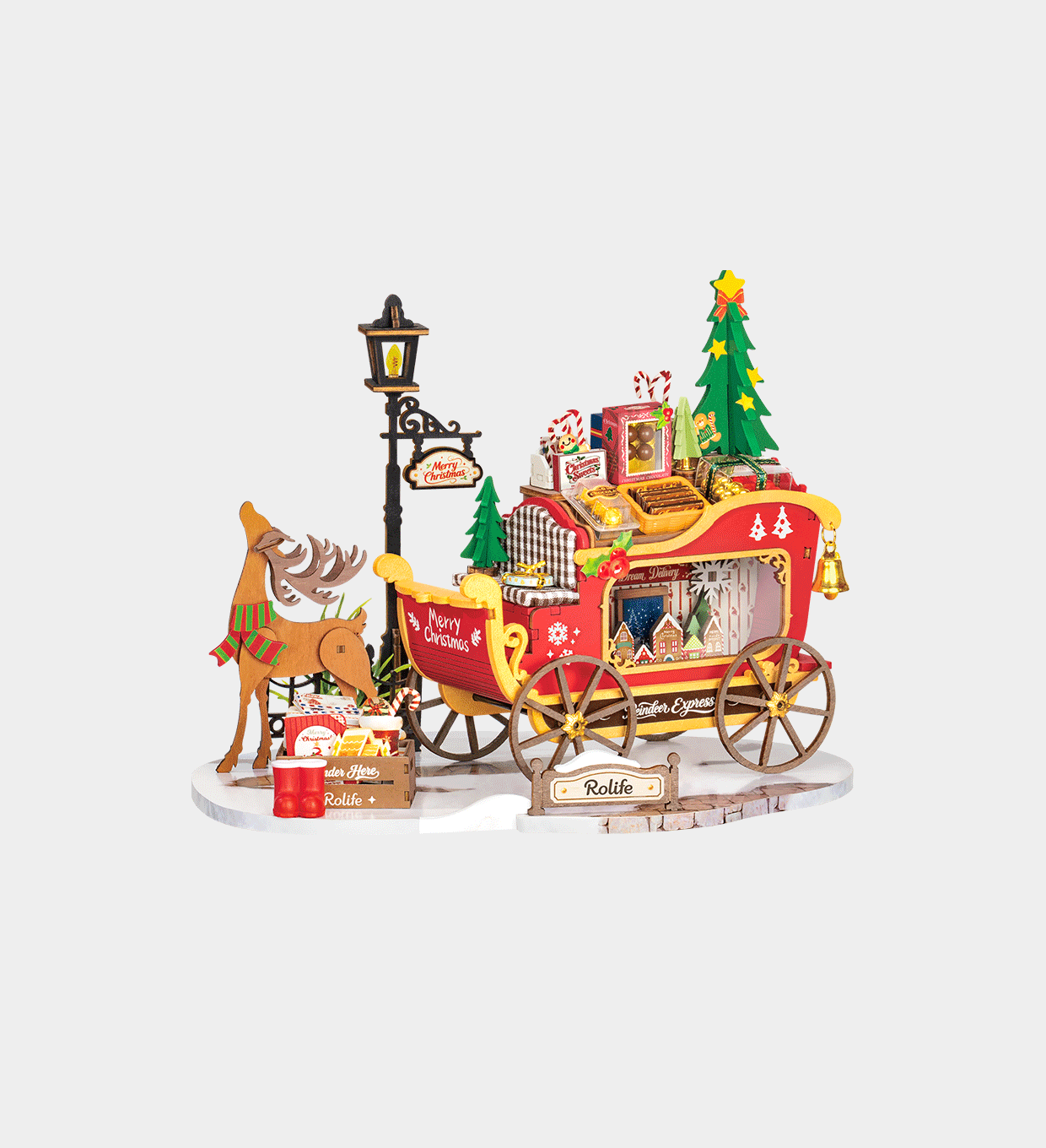 DS059-UK Rolife Reindeer Express DIY Miniature House DS059