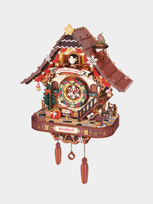 ROKR Christmas Cuckoo Clock Mechanical 3D Wooden Puzzle LCB01