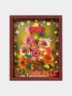 Rowood Everglow Christmas Tree DIY Wooden Flower Bouquet TW05H