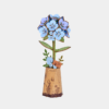 Rowood Blue Hydrangea DIY Flower Wooden 3D Puzzle TW141