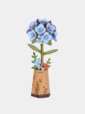 Rowood Blue Hydrangea DIY Flower Wooden 3D Puzzle TW141
