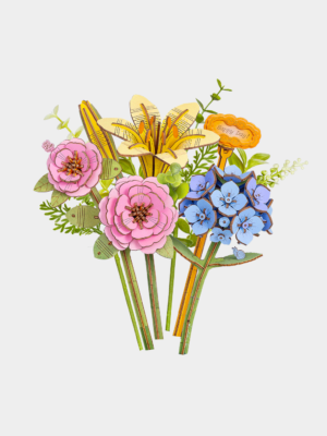 Rowood Misty Pink Bouquet DIY 3D Wooden Puzzle TWM52